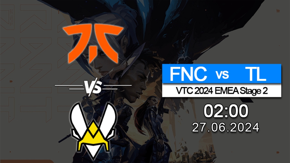 Nhận định, soi kèo cá cược Valorant Esports giữa Fnatic vs Team Vitality vào 03h00 ngày 20/06/2024. Trận đấu thuộc giải đấu VTC 2024 EAEA Stage 2