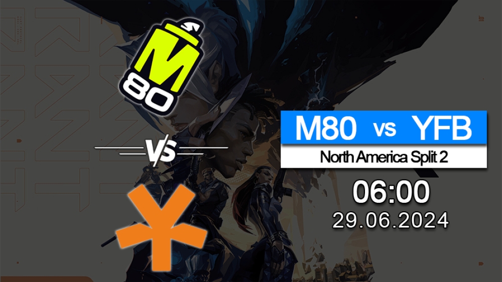 Nhận định, soi kèo cá cược Valorant Esports giữa M80 vs YFP Gaming vào 03h00 ngày 29/06/2024. Trận đấu thuộc giải đấu Brazil Spilit 2 Regular Season.