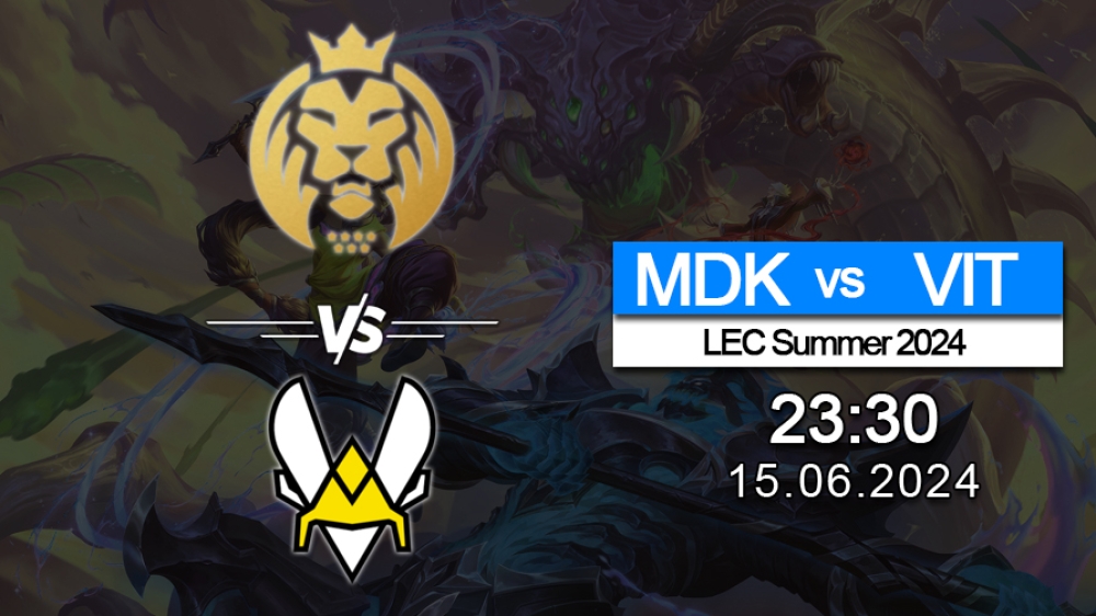 Soi kèo LMHT cặp đấu giữa MAD Lions KOI đối đầu với Team Vitality, trận đấu thuộc giải đấu LCK Summer 2024.